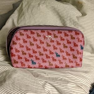 Bunny Print Authentic Coach Cosmetic Bag